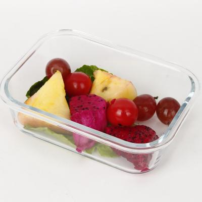 China Zhejiang Borosilicate Microwave 3 Pcs Set Square Heat Resistant Glass Industrial Size Salad Viable Clear Mixing Bowl With Plastic Lid for sale