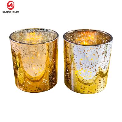 China Wedding Zhejiang Glass Candle Holders Rose Gold Electroplated Glass Candle Holders Custom Electroplating Decorative Glass Holders for sale