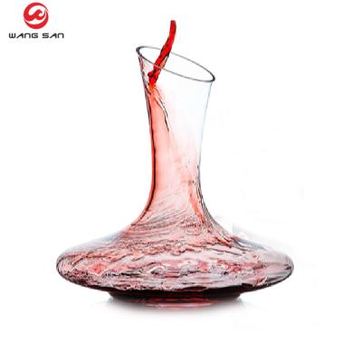 China Zhejiang Modern Wine Decanter Hand 750ml Capacity Red Wine Aerator Swollen Lead-free Crystal Wine Gifts and Accessories for sale