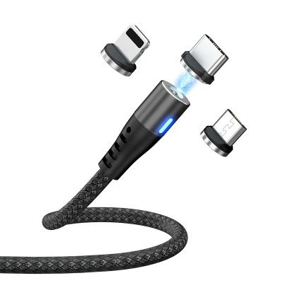 China 360Â ° Cheap Price 360 ​​Degree LED Cable Free Spinning Magnetic USB Charging Phone Charger Magnetic Charging CE FC for sale