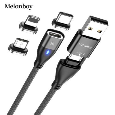 China Magnetic Adsorption Charging Over 6in1 3A Data Current Fast Charging Magnetic Cable Type C to Mobile Phones PD60W USB C to Laptop USB Cable for sale