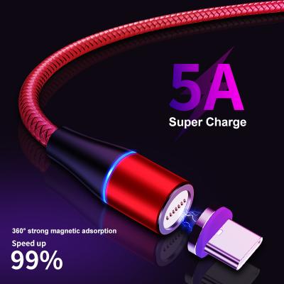 China Fast Charging Speed ​​To Current Fast Charger 5A Magnetic Phone Cable USB Wholesale Cable For Micro/i-Product/Type C Fast Data Cable for sale