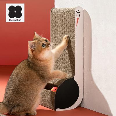 China New Design Stocked MewooFun Cat Scratcher Cardboard Corrugated Cat Scratching Board for sale