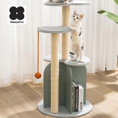 China Original MewooFun Stocked Cat Scrather Tree Cat Tree Unique Design for Large Cats for sale