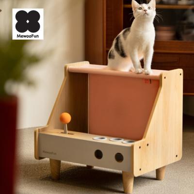 China MewooFun 2021 New Design Cat Beds New Cat House Wooden Cat Interactive Toy for sale