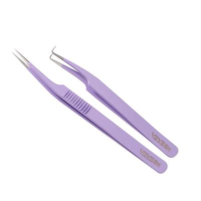 China Best Quality Stainless Wholesale Custom Volume Lash Extension Tool Eyelashes Tweezers Veyelash for sale