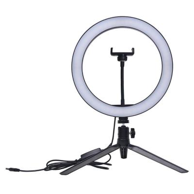 China Color Tempurate 10 Inch Adjustable 26cm LED Ring Light With Tripod Selfie Ring Lamp Makeup Fill Light For Live Broadcast Beauty Photography Photo Light for sale