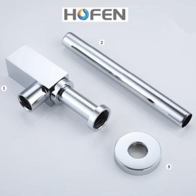 China 2021 Modern New Design Watermark Bathroom Zinc Square Siphon Bottle Trap For Wash Basin for sale