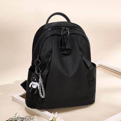 China OEM Anti Theft Cheaper Black Leather Backpack Travel With USB for sale