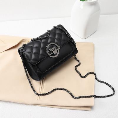 China ENGLAND STYLE High Quality Messenger Cross Body Genuine Leather Phone Bag With Chain for sale