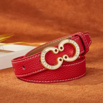 China Single Buckle Custom Fashion Lady Dress Belts Women's Waist Genuine Leather Belt for sale