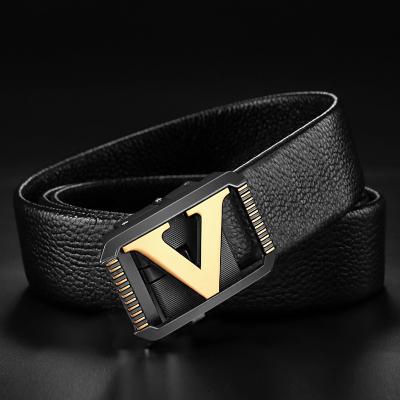 China Custom New Arrival Comfortable Logo 3.5CM Mens Belt Designer Leather Belts for sale