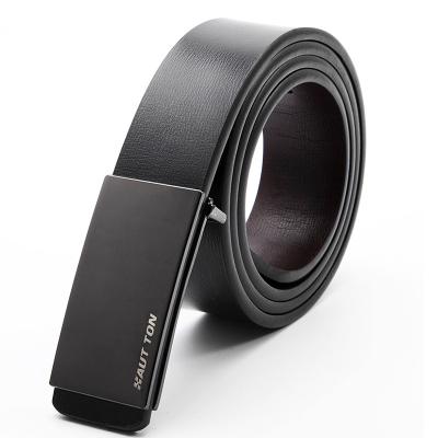 China soft & High Quality Comfortable Alloy Flat Casual Buckle Belts Best Selling Fashion Mens Genuine Leather Belt for sale