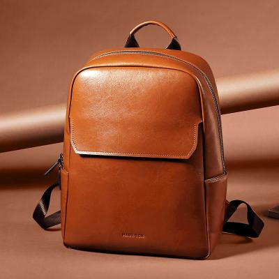 China 2021 Anti-theft Best Selling Vintage Backpack Bag Real Leather Laptop School Backpack for sale