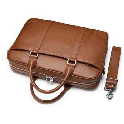 China GENUINE LEATHER custom business men bag briefcase vintage leather laptop bag genuine leather briefcase for sale