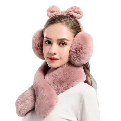 China After Wearing Type Hot Korean Cute Cartoon Plush Student Edition Winter Teddy Bear Lady Earmuffs Folding Custom Wholesale for sale