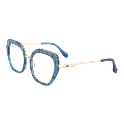 China 2022 Prescription Computer Glasses Metal Blue Light Blocking Glasses Frame Custom Women's Eyewear Frame for sale