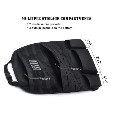 China Luxury Tactical Nylon MOLLE Car Back Seat Organizer Storage Bag Vehicle Cover Protector Holder Panel Pouch for sale