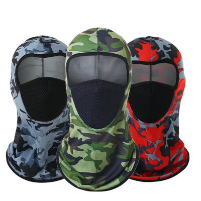 China Silk Camouflage Balaclava Face Scarf Mask Sunscreen Dustproof Army Motorcycles Airsoft Recycling Hat for sale