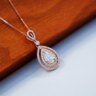 China CLASSIC Real 18k Gold Custom Bulb Light Designs Chain Natural Moissanite Pendant Hanging Or Diamond For Jewelry Making for sale