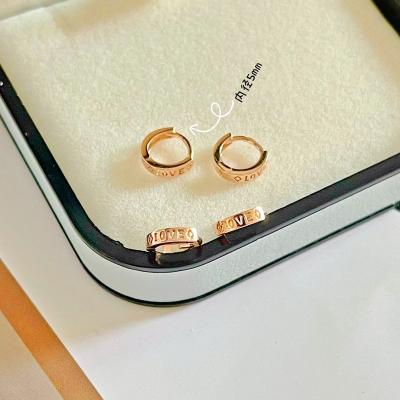 China Daily Safety Pin Letters Name Customized Wear Designs Earrings Wholesale TRENDY Jewelry 14k Real Fine Gold With Rings for sale