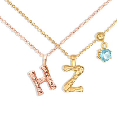 China Wholesale FASHIONABLE A-Z 18k 14k 9k real gold Natural Tasty Diamond Letter Name Custom Charm pendant for jewelry making for sale