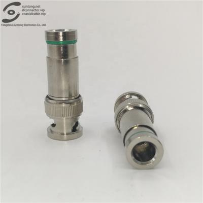 China RG58 RG59 RG6 RF Coaxial Cable Compression Bnc Male Straight Connector For CCTV Camera Adapter for sale