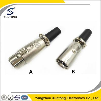 China audio & Video 3 Pin XLR Cable Short Audio Connector Mic Microphone Plug And Jack for sale