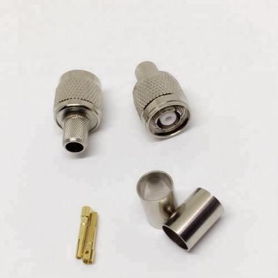 China RF TNC Male Plug Crimp Connector For RG58 Or LMR195 LMR400 Cable for sale