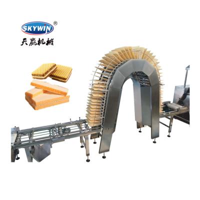 China Baking Equipment Skywin Wafer Cookie Making Machine Production Line Waffle Rolls With Chocolate Coating for sale