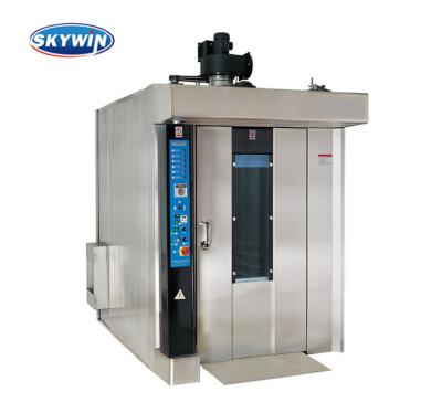 China Dairy Factory Skywin Small Biscuit Industrial Biscuits Rotary Rack Oven 32 Tray Price for sale