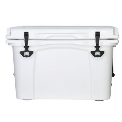 China Wholesale 35L custom waterproof rotomolded locking plastic cooler box ice box for fishing and camping for sale