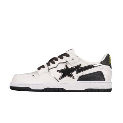 China Damping bape sneakers non-slip patent leather shoe men's women's casual shoes fashion bape star joggers shoes for sale