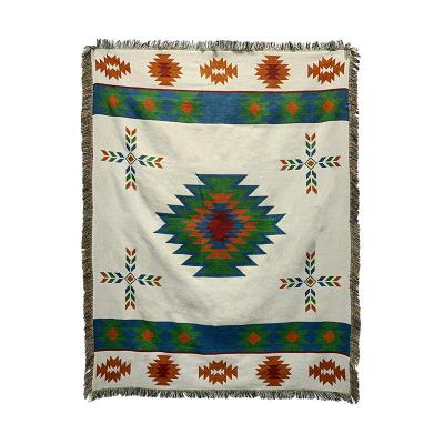 China PORTABLE home deco picnic blanket cheap boho throw woven blanket aztec blanket for sale