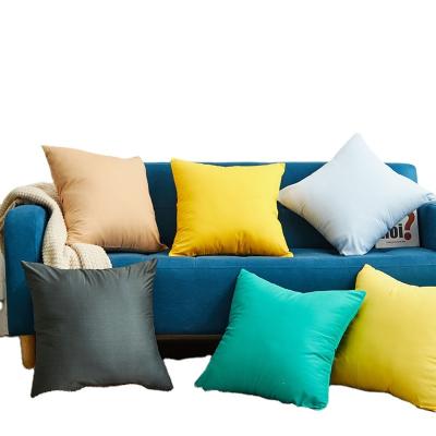 China Anti-Static Ready To Ship Amyhouse Sofa Decorative Home Decorative 100 Cotton Multi Color Cushion Cover Plain Cushion Cover for sale