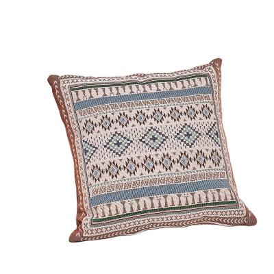 China Anti-Static Woven Line Cushion Cover Jacquard Cotton Cushion Covers Home Decorative for sale