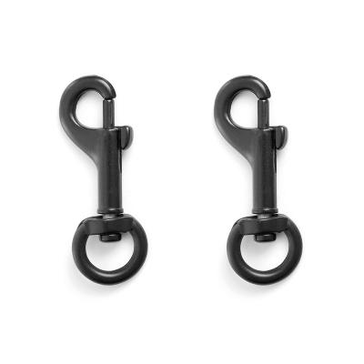 China General High Quality Industry 316 Stainless Steel Blackening Spring Snap Hook With Round Eye For Bags / Pets for sale