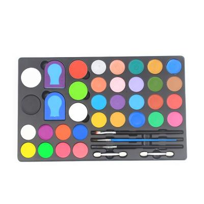 China Non-Toxic 30 Face Body Colors Non-Toxic Single Layer Water Based Same Thin Hair Clip Body Paint Dye Disposable Palette for sale