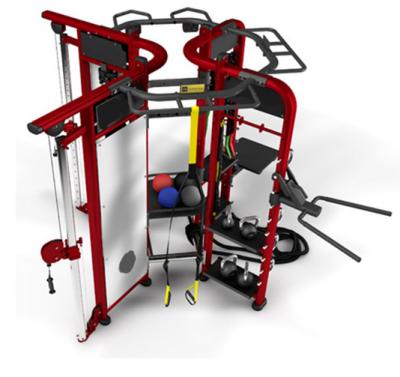 China Bodybuilding New Product Launch 360 Multifunctional Trainer 4 Doors Work Free Power Workstation for sale