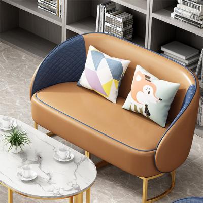 China Modern Furniture Sofa Legs Gold Sectional Cotton Cafe Office Restaurant Modular and Fabric Stretch Reception Area Canvas Sofa for sale