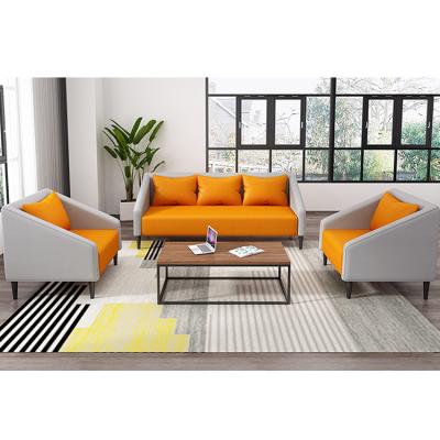 China Luxury Custom Metal Frame Office Desk Feature Metal Reception Leisure Furniture Seater Lounge Waiting Sofa for sale