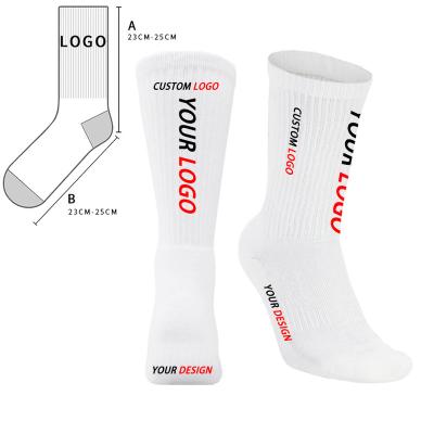 China High Quality 100% Cotton Fashion Sporty Uron Crew Socks Custom Logo Socks Custom Logo Socks for sale