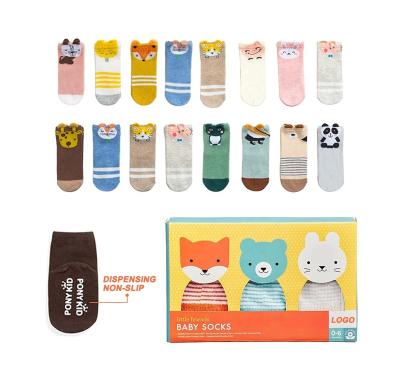 China Newborn baby socks baby anti-silp kids socks cotton animal infant gift custom good quality QUICK DRY toddler for sale