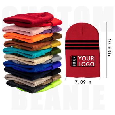 China COMMON Beanie Hat Slouchy Knit Beanie Skull Beanie Hat Unisex Cuffed Plain Hat For Women Mens for sale