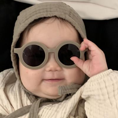 China Around 2022 Korean Cute Children's Round Frame Sunshade Baby Cartoon Sunglasses for sale