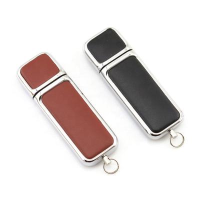 China Rectangle High Spend Read USB Leather Flash Drive Flash Support To Write Password for sale