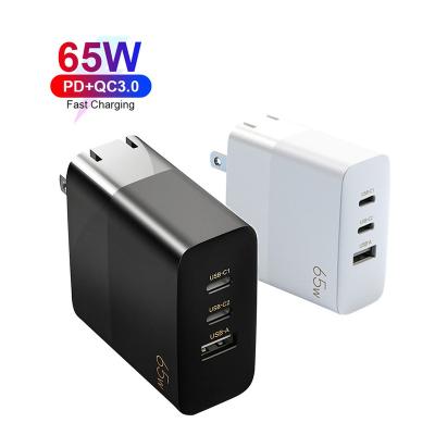 China Mobile Phone Tongyinhai Palladium 65W GaN 3 in 1 Wall Chargers Adapter Cellphone Smartphone Power Fast Charging Charger for sale