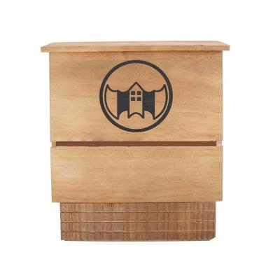 China Hot Sale Two Chamber Wooden Bat Box Breathable Custom Bat House For Indoor And Outdoor Hanging for sale