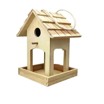 China Retro Nature Birdcage Garden Creative Breathable Wooden Villa Courtyard Decoration Children's Toys Gifts for sale