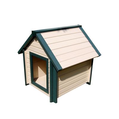 China Breathable Green Large Wooden Kennel Outdoor Garden Deck Yard Teddy Dog Kennel Villa With Windows And Doors Pet Houses For Sale for sale